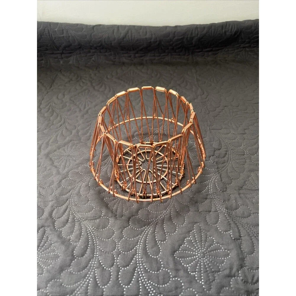 Jion Ware Flexible Rose Gold Transforming Wire Basket Home Storage Decor Kitchen
